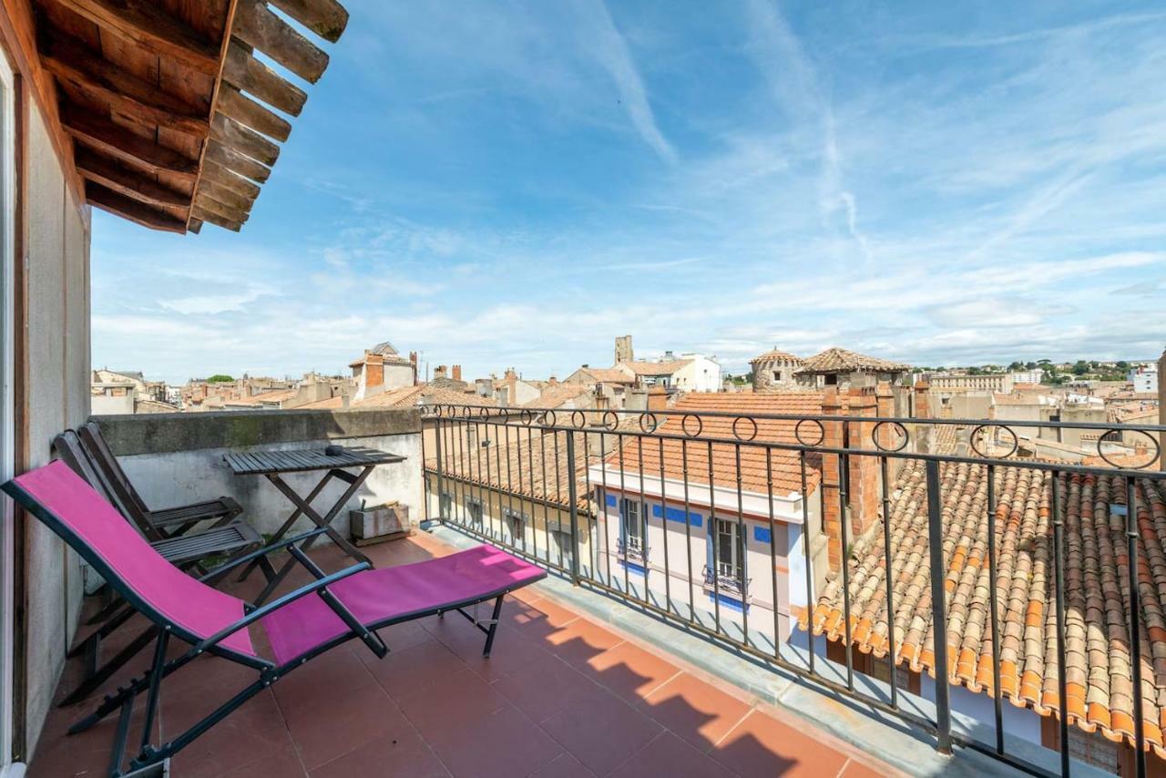 Les Clés de Laure - Wine Loft, Terrasse et Vue extraordinaire sur la cité médiévale Carcassonne Extérieur photo