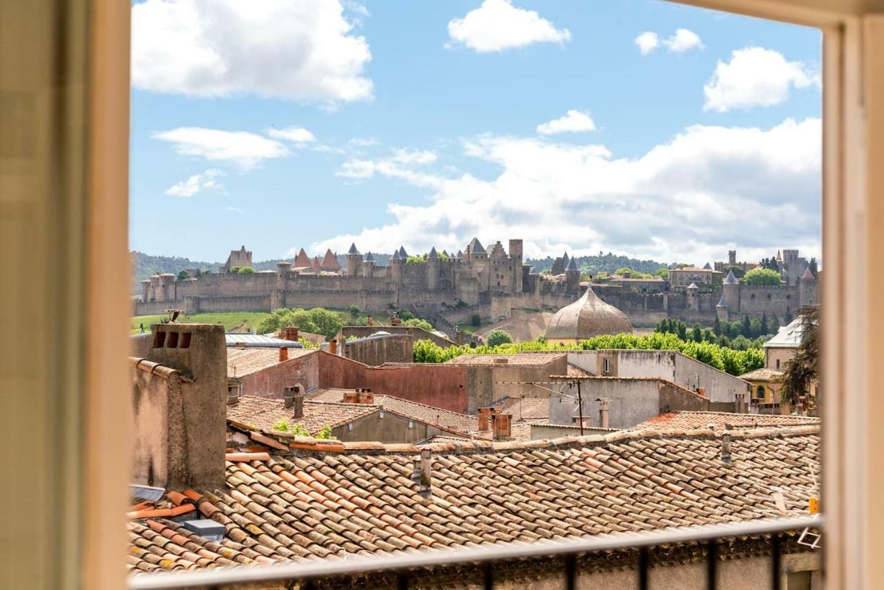 Les Clés de Laure - Wine Loft, Terrasse et Vue extraordinaire sur la cité médiévale Carcassonne Extérieur photo